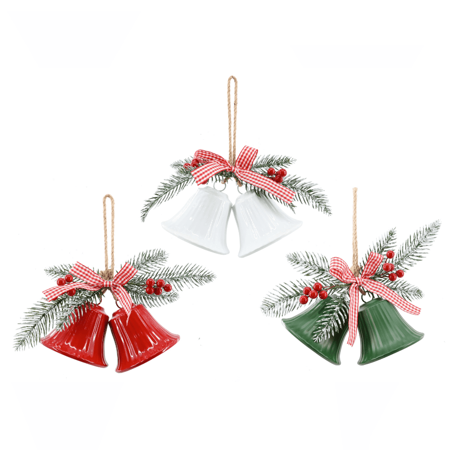 Gingham Twin Bells Available in 3 Colors