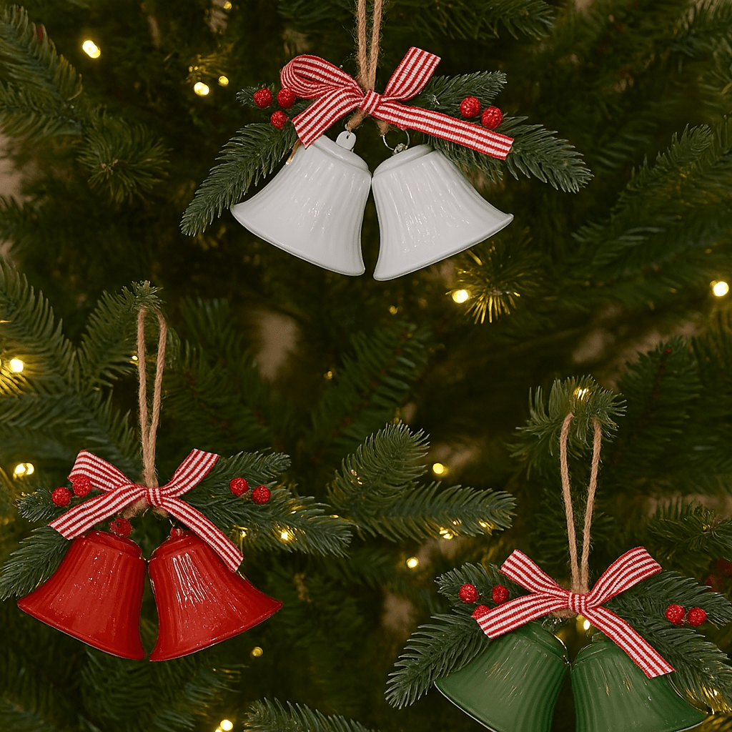 Gingham Twin Bells Available in 3 Colors