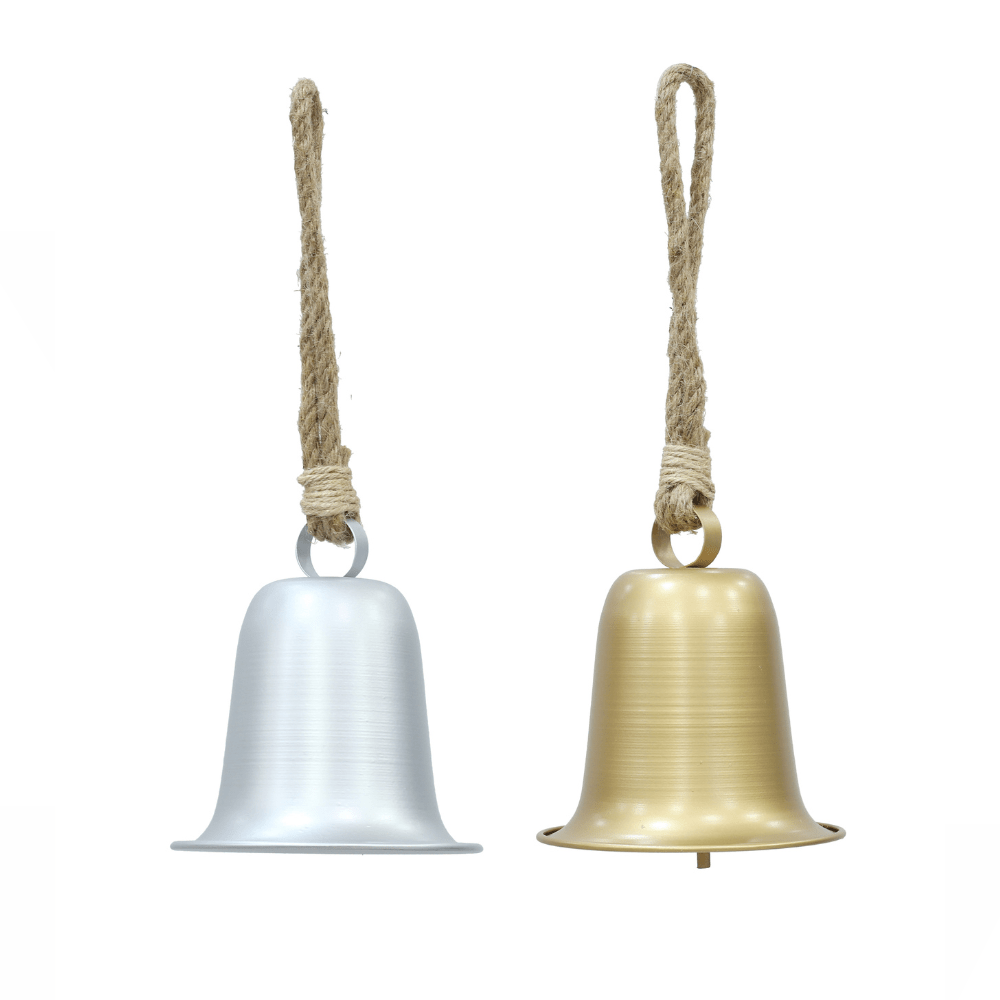 Matte Metallic Bells (16cm) Available in Silver or Gold