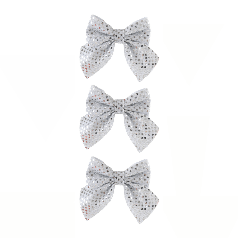 Mirror Fabric Bow Asst 3pk