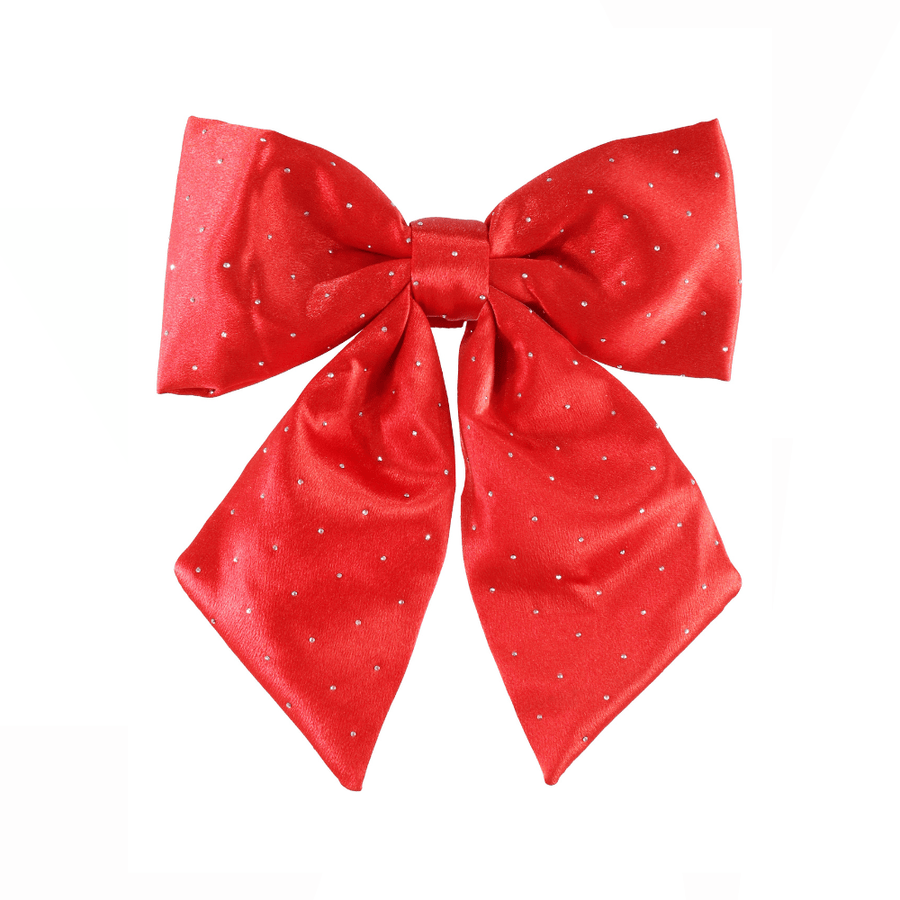 Twinkly Satin Bow Available in Red or White
