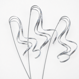 Metallic Spiral Pick Silver (130cm)