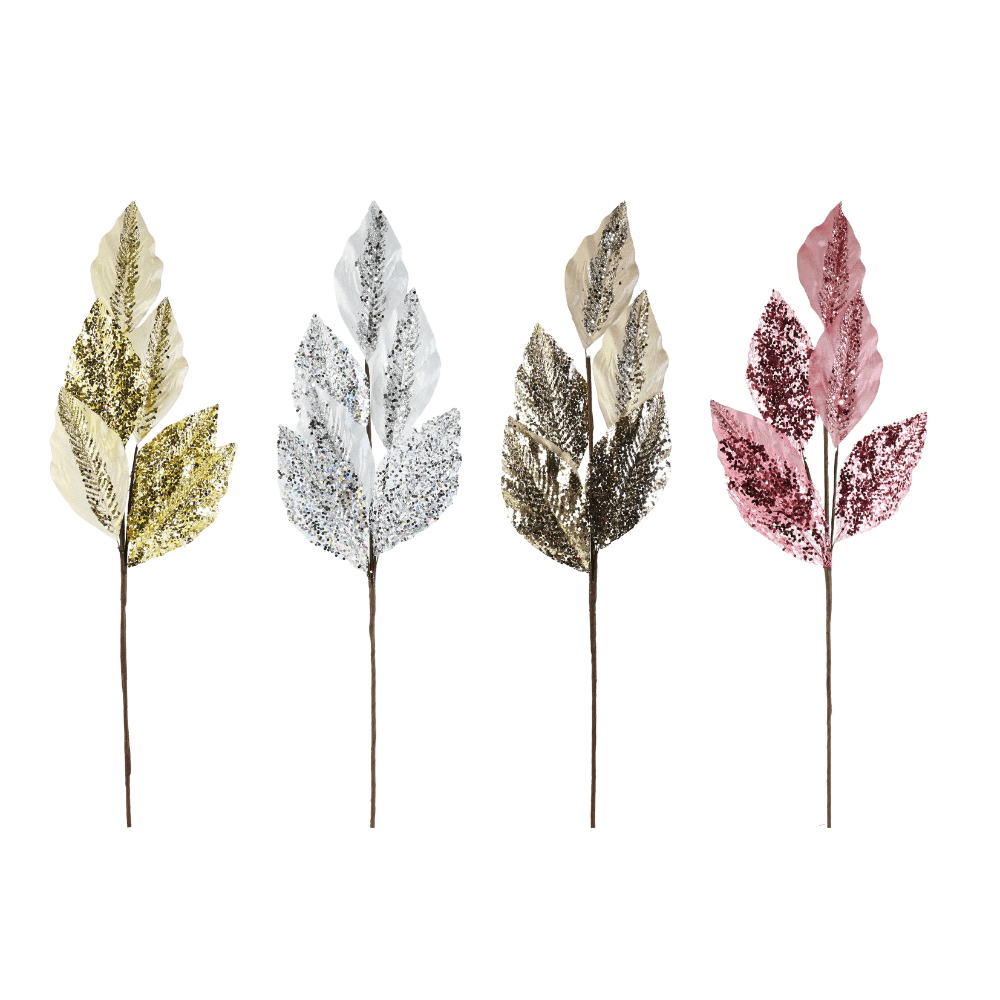 Metallic Mesh Leaf Pick Asst (70cm)