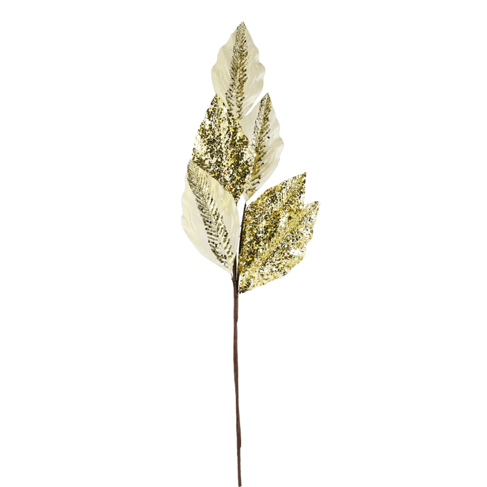Metallic Mesh Leaf Pick Asst (70cm)