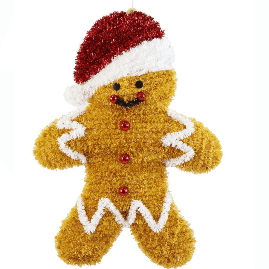 Gingerbread Tinsel Plaque