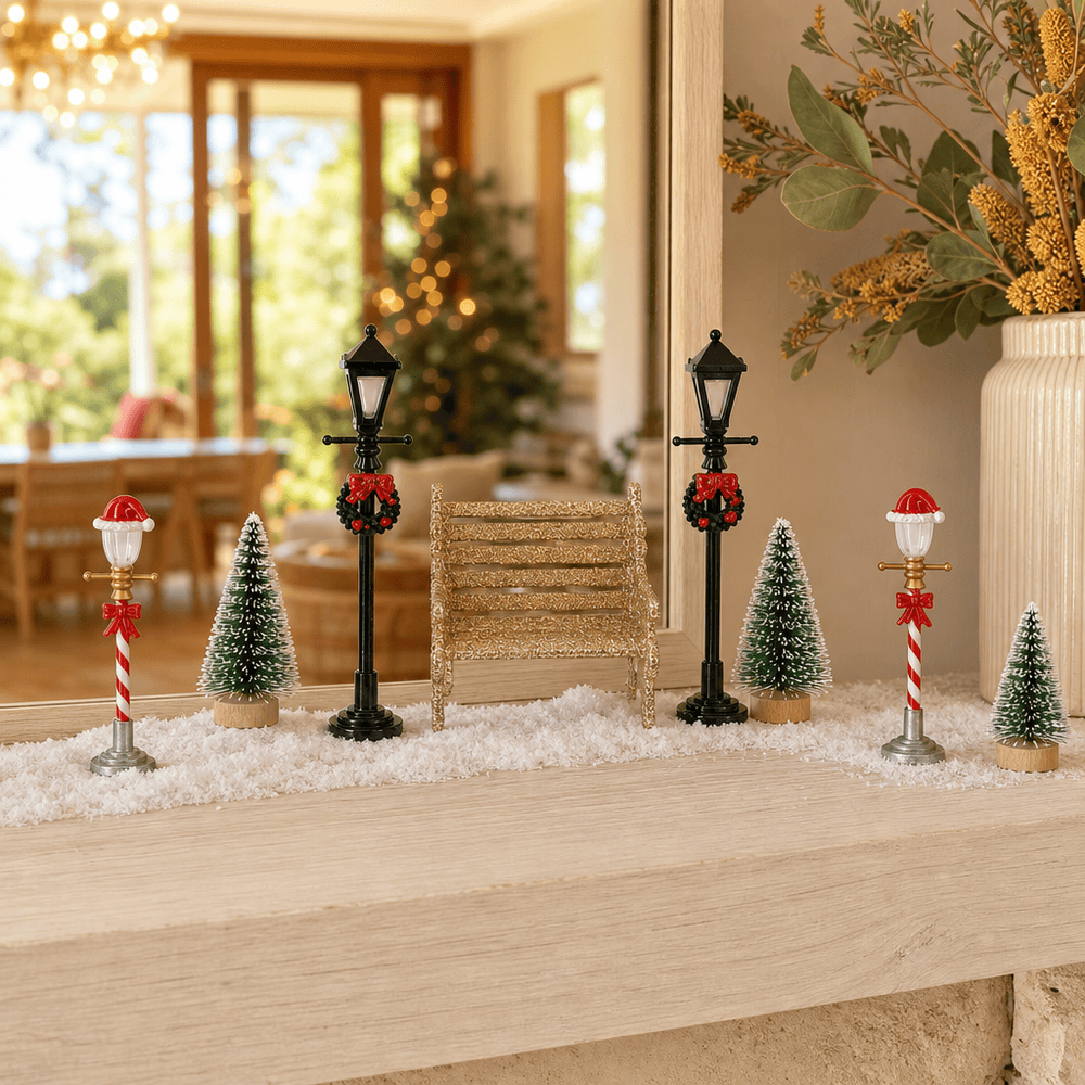 Christmas Village Street Scene 5pc