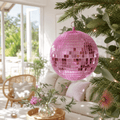 Pink Mirror Bauble (20cm) - lifestyle