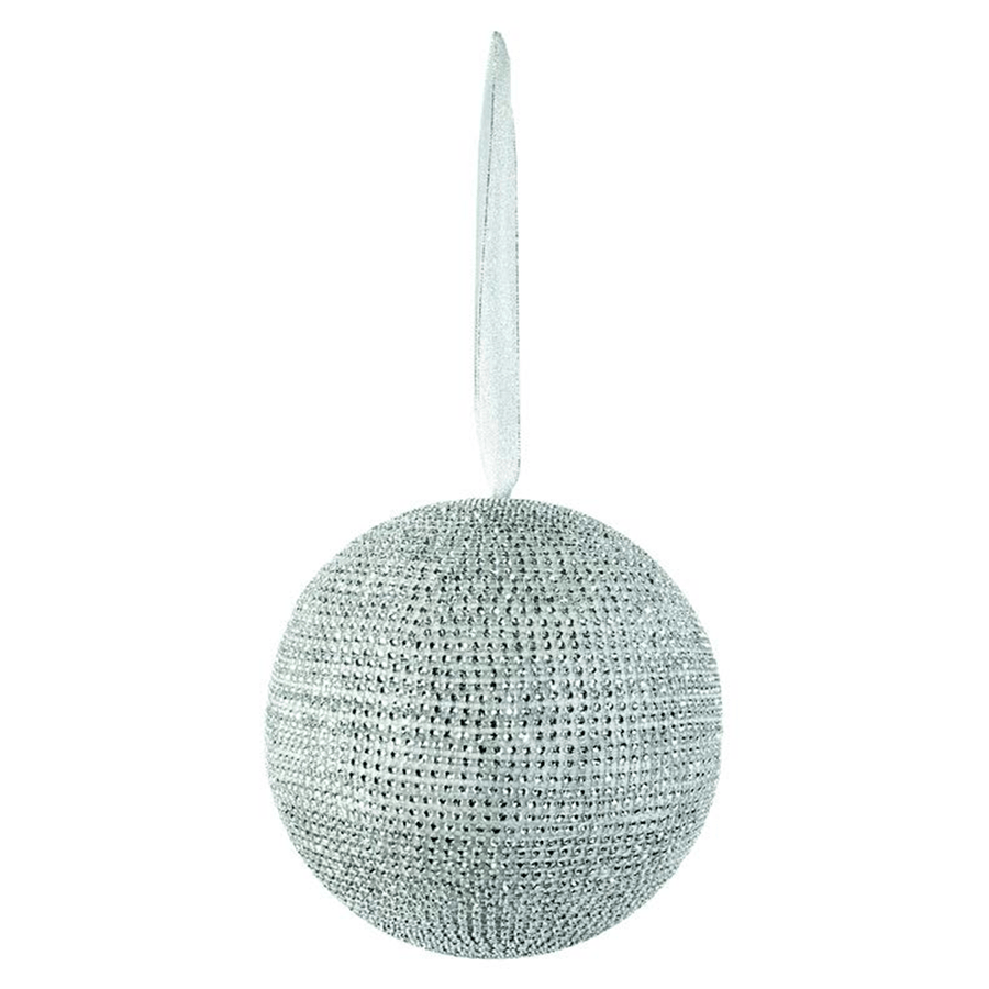 Silver Sequin Bauble (20cm)
