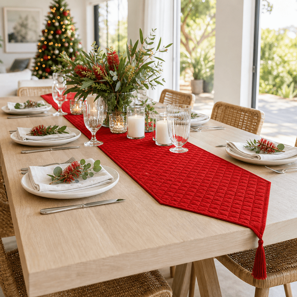Velveteen Quilted Runner (180cm) Asst
