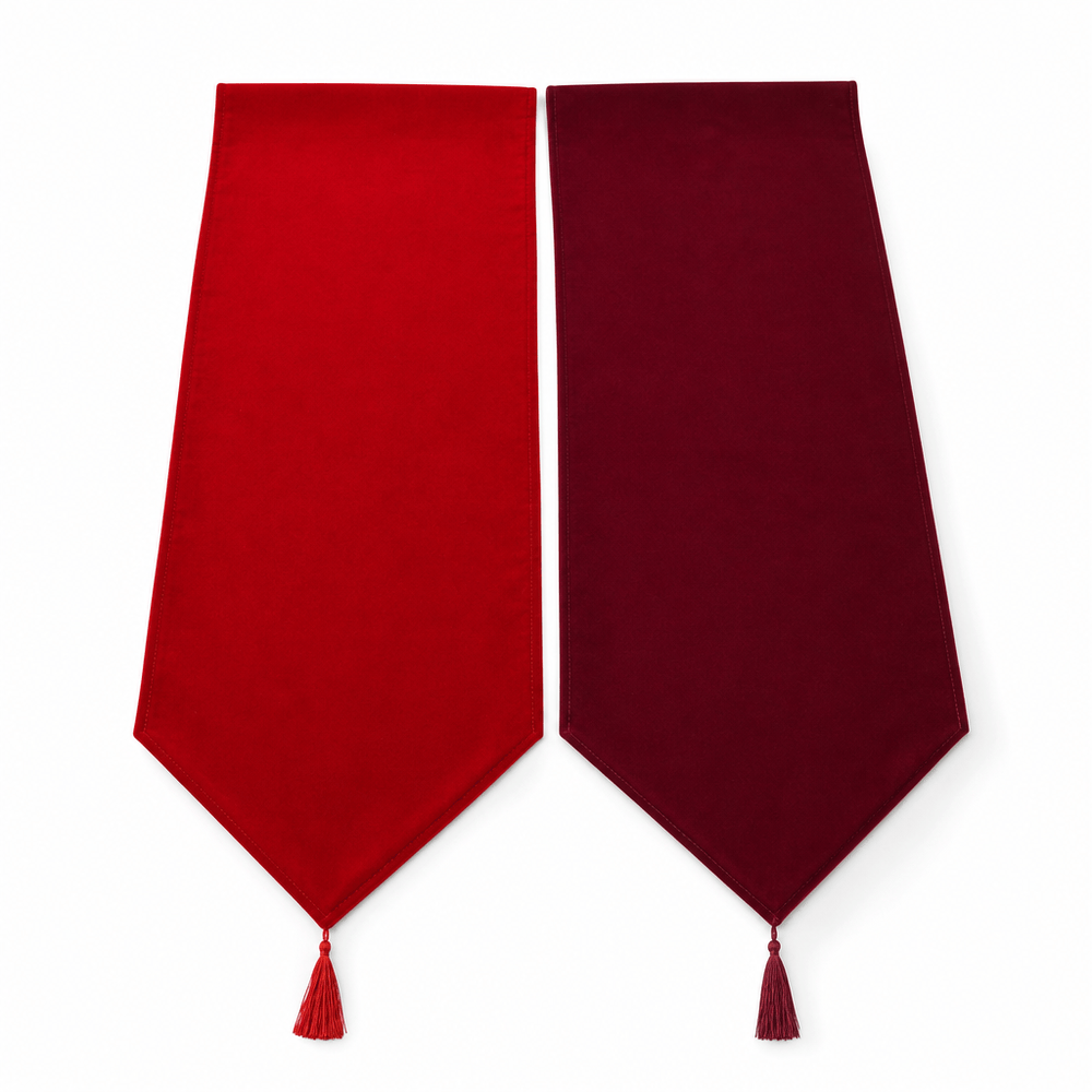 Flocked Table Runner (180cm) Asst
