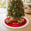 Reindeer Scene Tree Skirt (100cm)