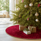 Burgandy Braided Tree Skirt (120cm)