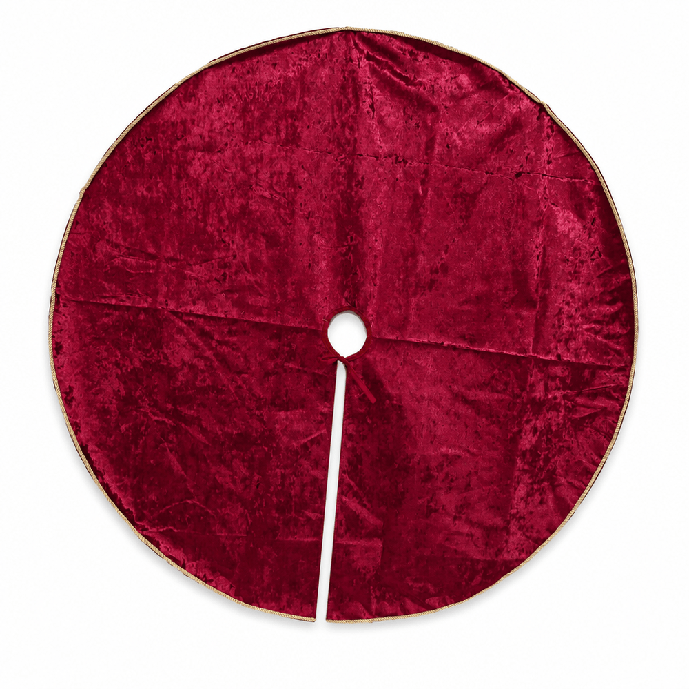Burgandy Braided Tree Skirt (120cm)