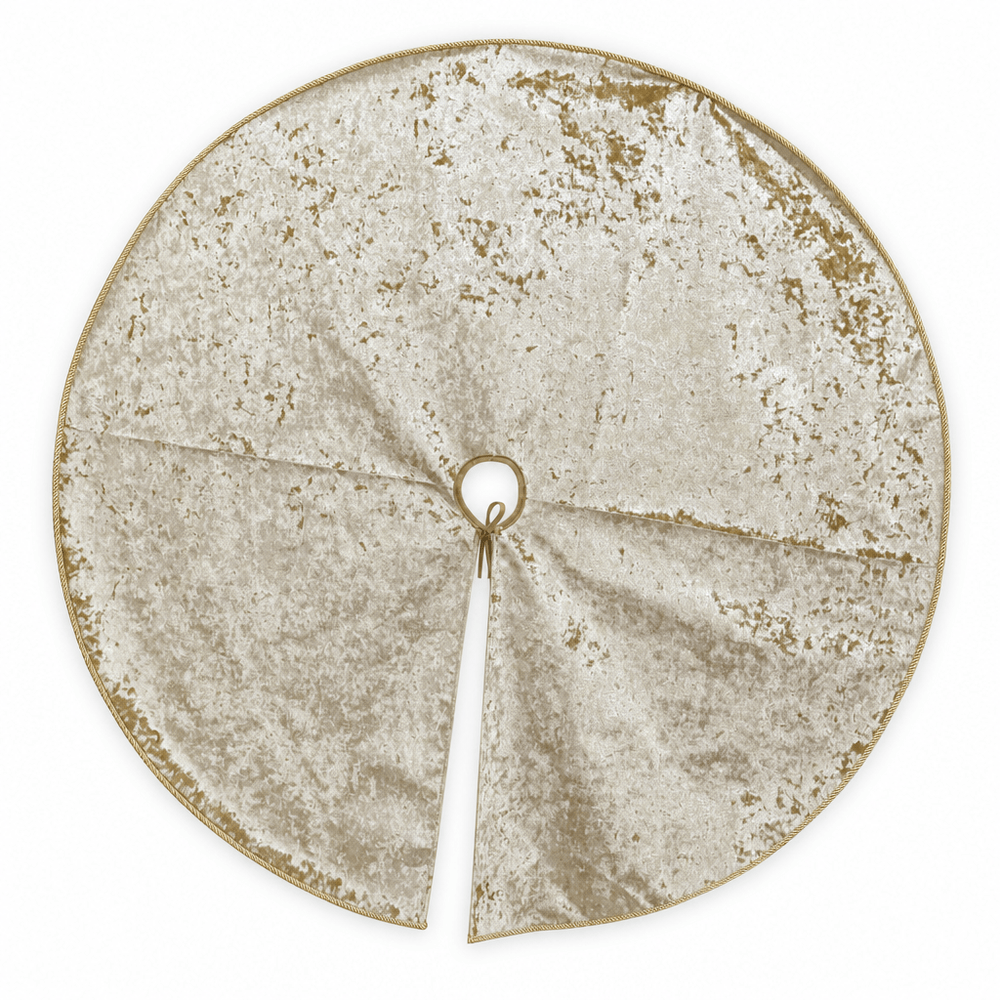 Champagne Braided Tree Skirt (120cm)