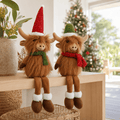 Festive Sitting Highland Cow (55cm)