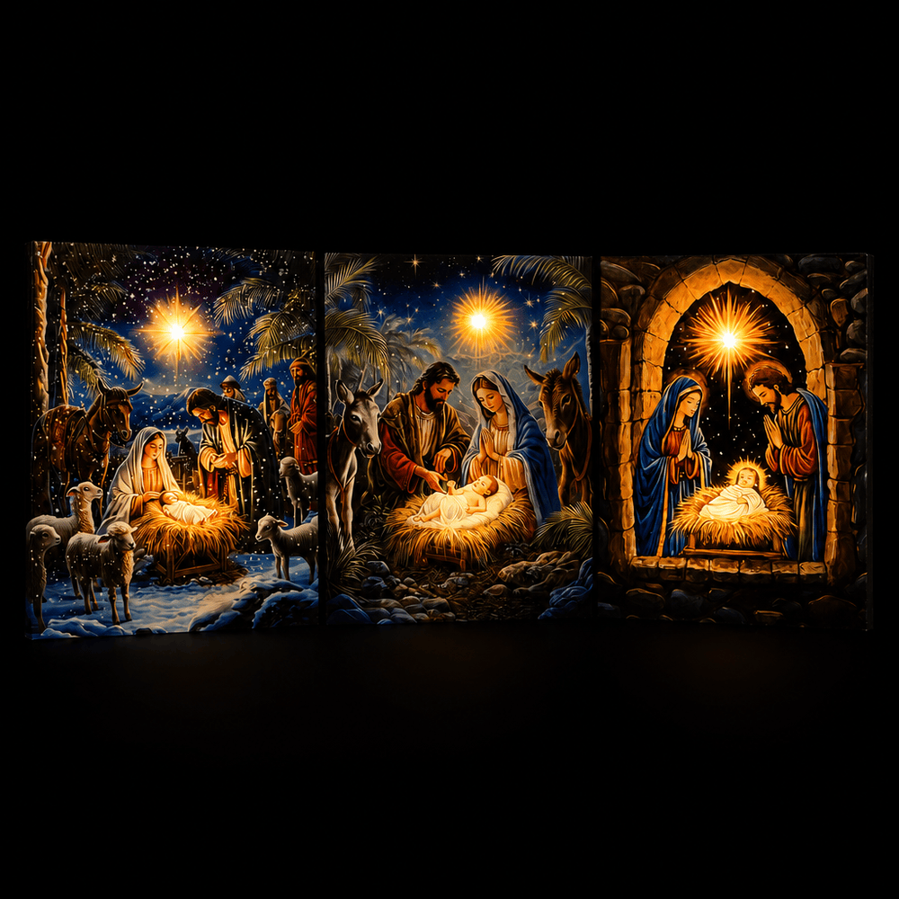 Nativity Light Up Canvas (30cm x 40cm)