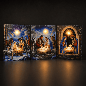 Nativity Light Up Canvas (30cm x 40cm)