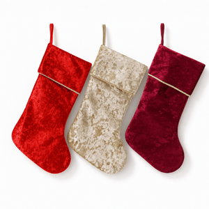Velvet Braided Stocking (49cm) Asst