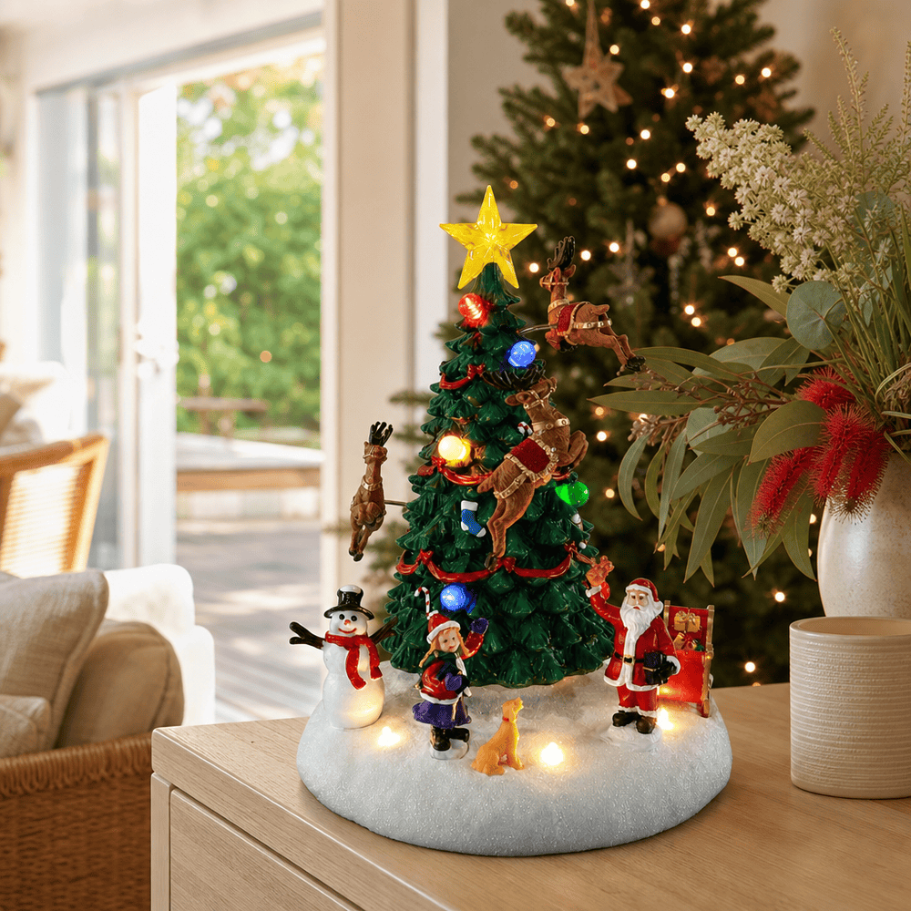 Musical Flying Reindeer Tree Spinning