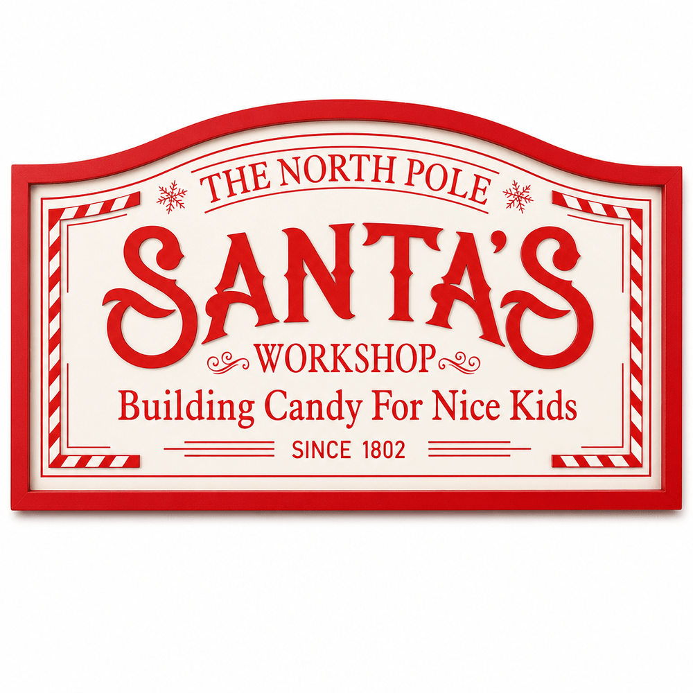 Santa's Workshop Wall Plaque