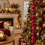 Velvet Burgundy Bauble Garland (1.8m)