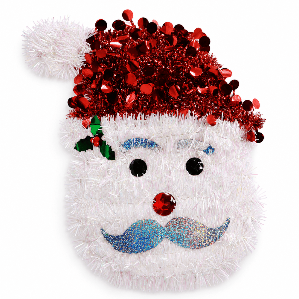 Tinsel Santa Plaque