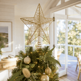 Metallic Tree Topper Star (25cm)