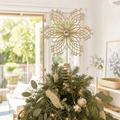 Glitter Tree Topper Flower (20cm)