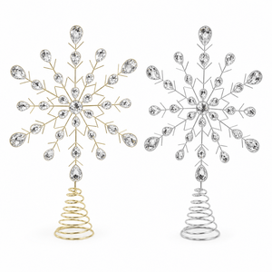 Jewel Tree Topper Snowflake (19cm) Asst