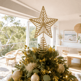 Glitter Tree Topper Star (17cm) Asst