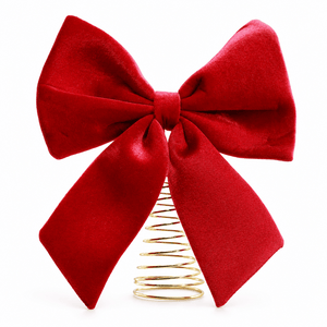 Burgundy Bow Tree Topper