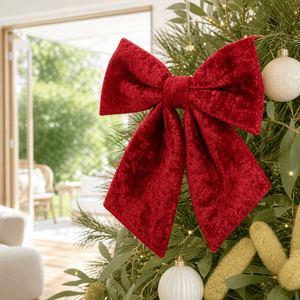 Red Regal Velvet Bow (24cm)