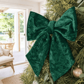 Green Regal Velvet Bow (24cm)