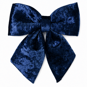 Blue Regal Velvet Bow (24cm)