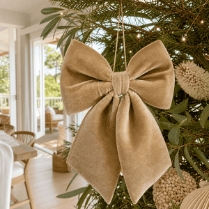Champagne Luxe Velvet Bow (45cm)