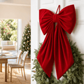 Dark Red Flocked Bow (96cm)