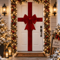 Burgundy Velvet Door Bow