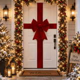 Burgundy Velvet Door Bow
