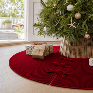 Burgundy Luxe Corded Tree Skirt (100cm)