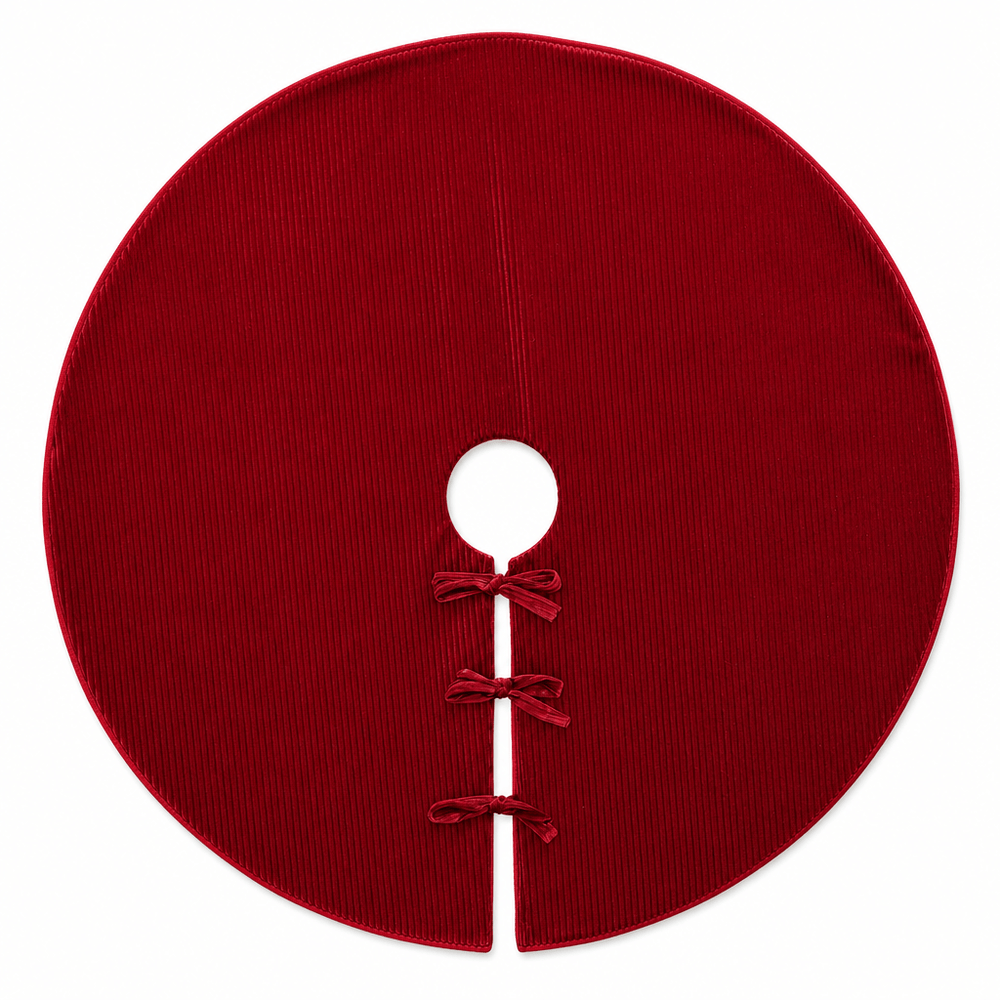 Burgundy Luxe Corded Tree Skirt (100cm)