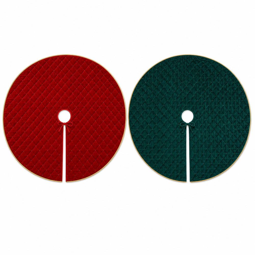 Quilted Luxe Tree Skirt (100cm) Asst