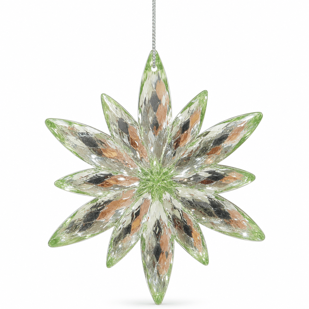 Mint Acrylic Flower Ornament (11.5cm)