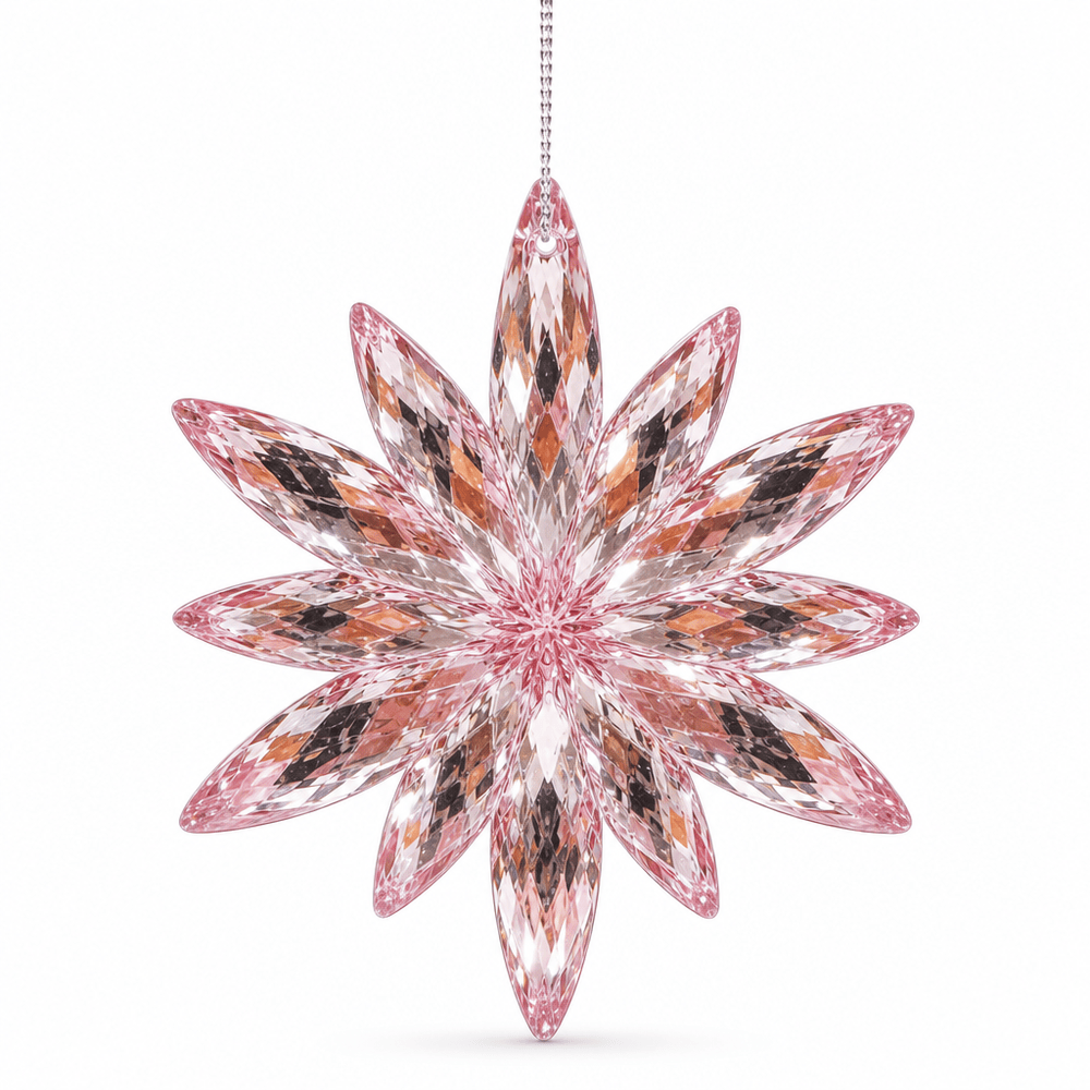 Pink Acrylic Flower Ornament (11.5cm)