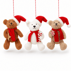 Plush Teddy Bear Ornament (10cm) Asst