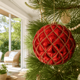 Red Honeycomb Bauble (15cm)