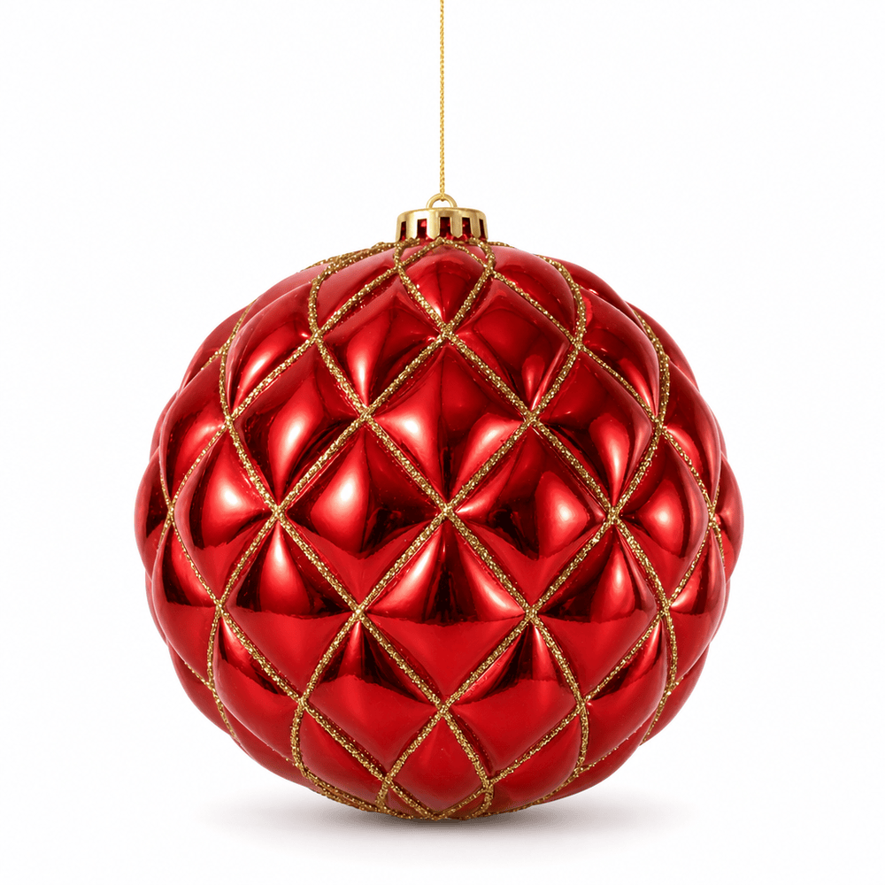Red Honeycomb Bauble (15cm)