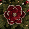 Burgundy Gilded Magnolia Clip