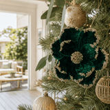 Green Gilded Magnolia Clip