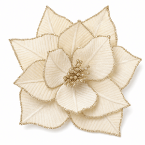 Champagne Luxe Poinsettia Clip