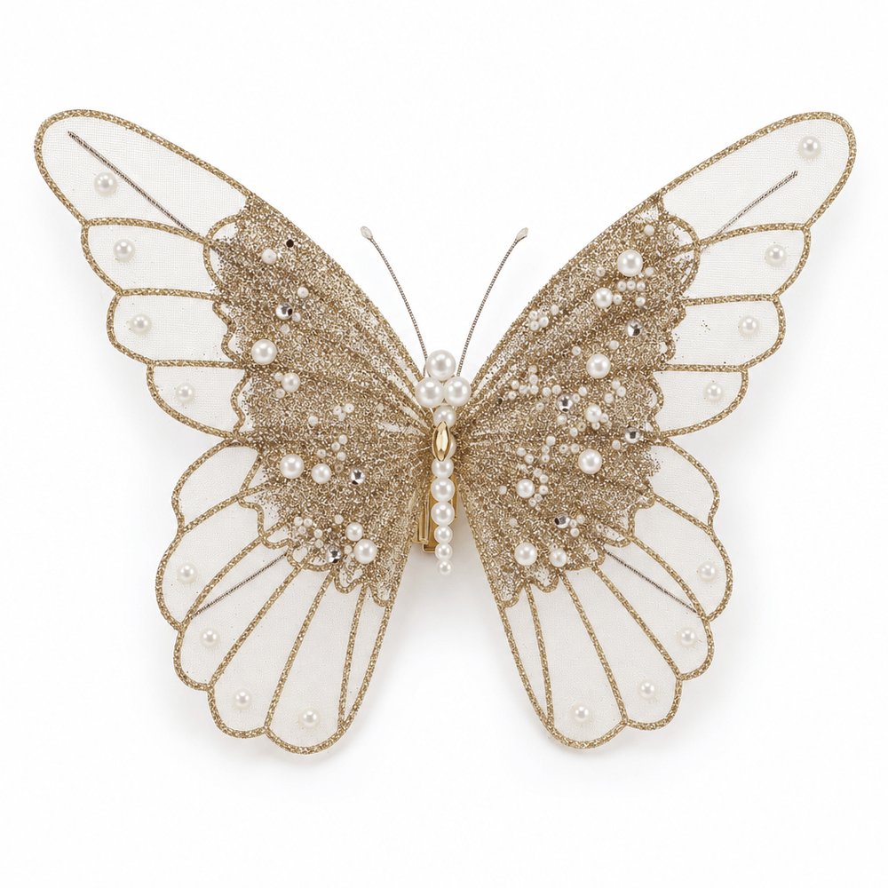 Champagne Organza Monarch Butterfly